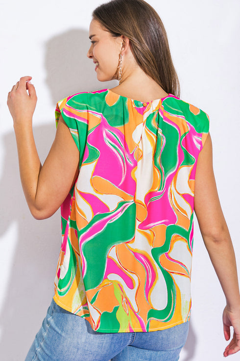 send-a-postcard-woven-top Flying Tomato-Sophia's Style-2